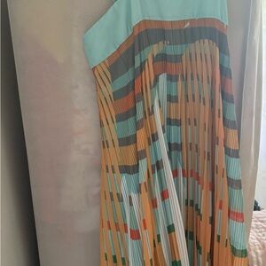 Multicolor Pleated Women's dress